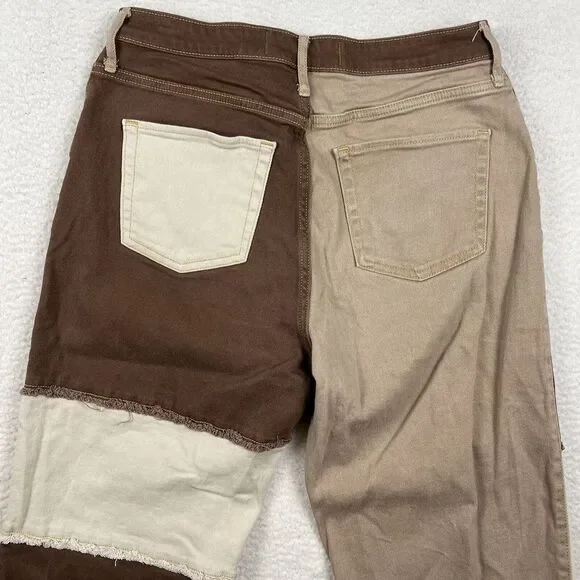 Hollister Jeans Womens Sz 31 Ultra High-Rise Dad Jean Patchwork Vintage‎ 90s Y2K - Picture 5 of 15